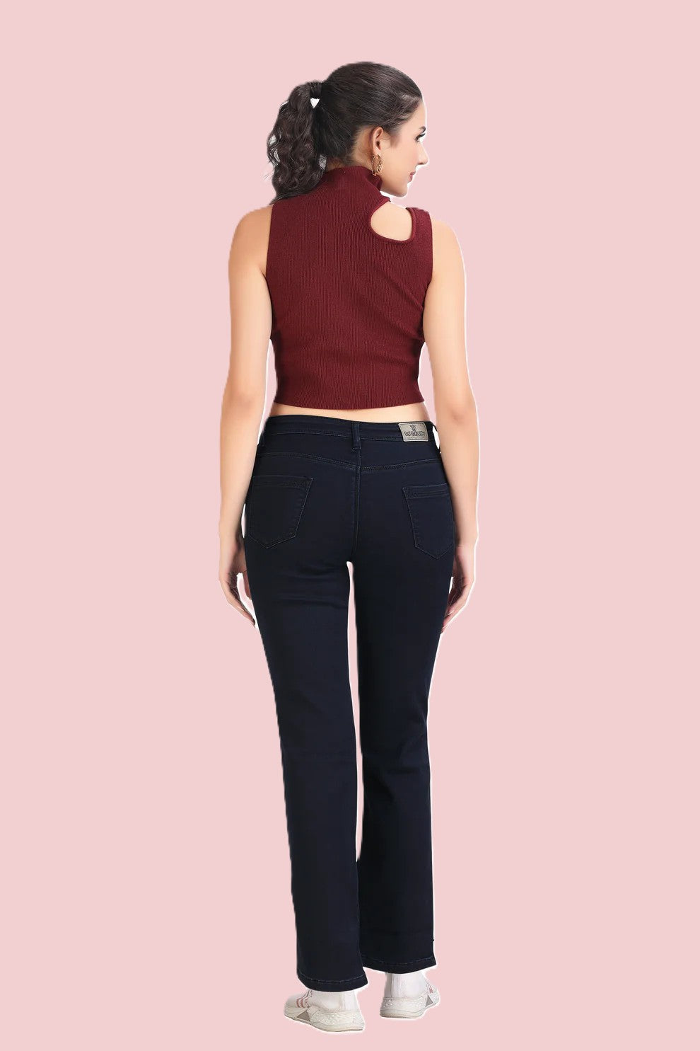 Women's Killer Blue High Rise Straight Fit Jeans
