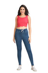 High Rise Stretchable Denim Joggers