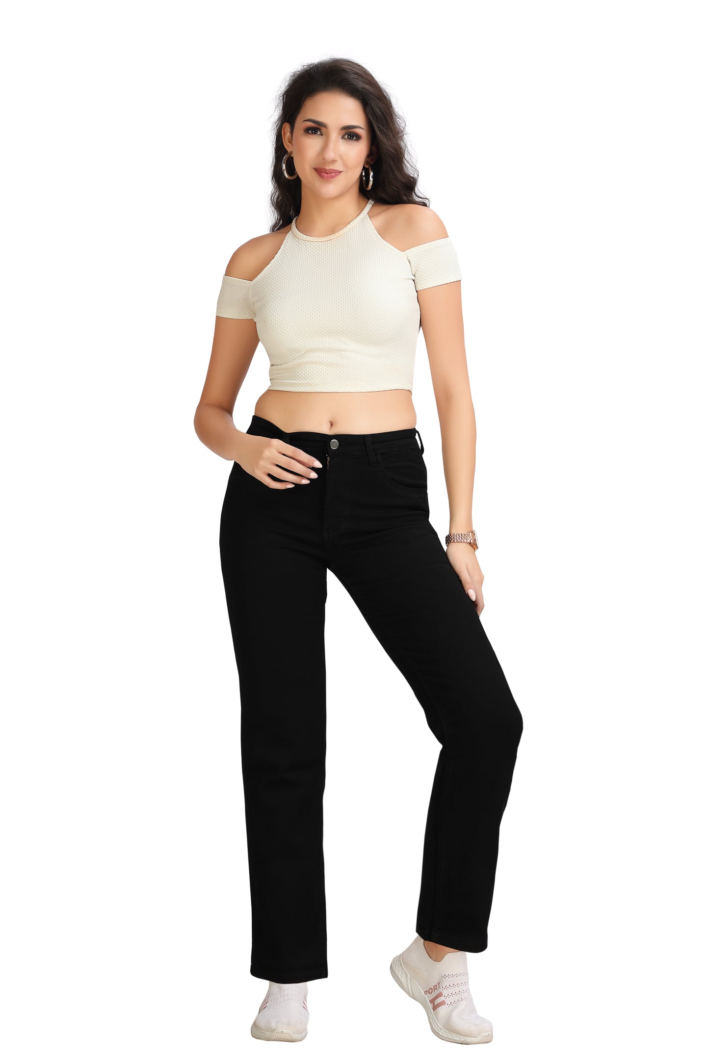 Women's Classic Straight Fit High-Rise Denim Jeans