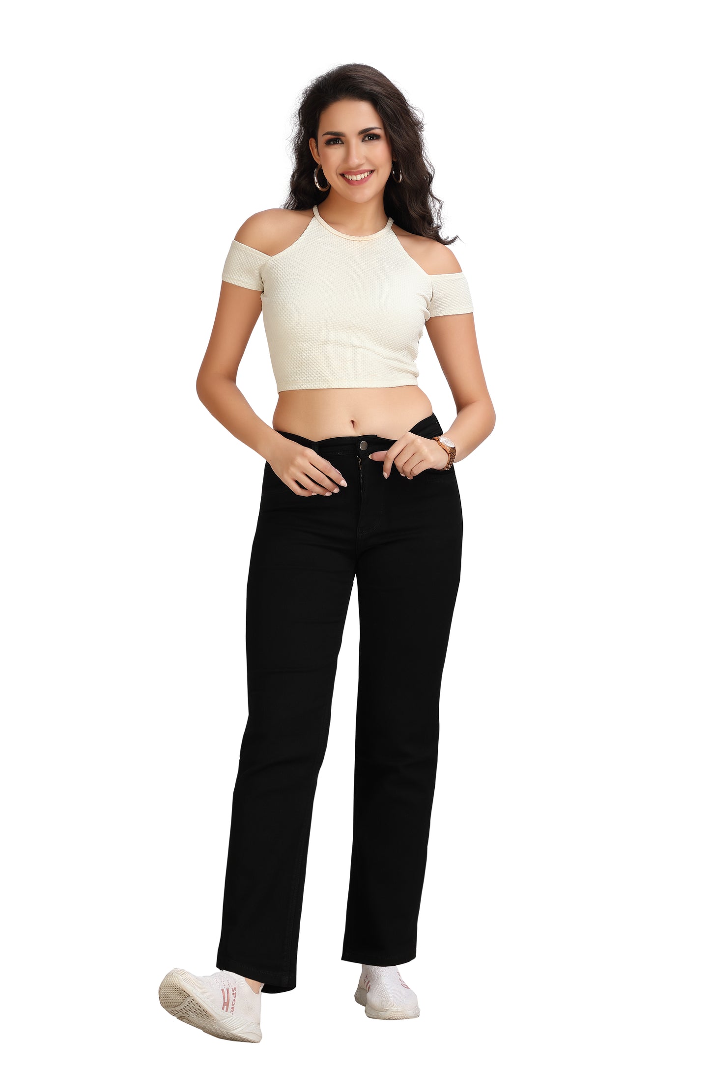 Women's Classic Straight Fit High-Rise Denim Jeans