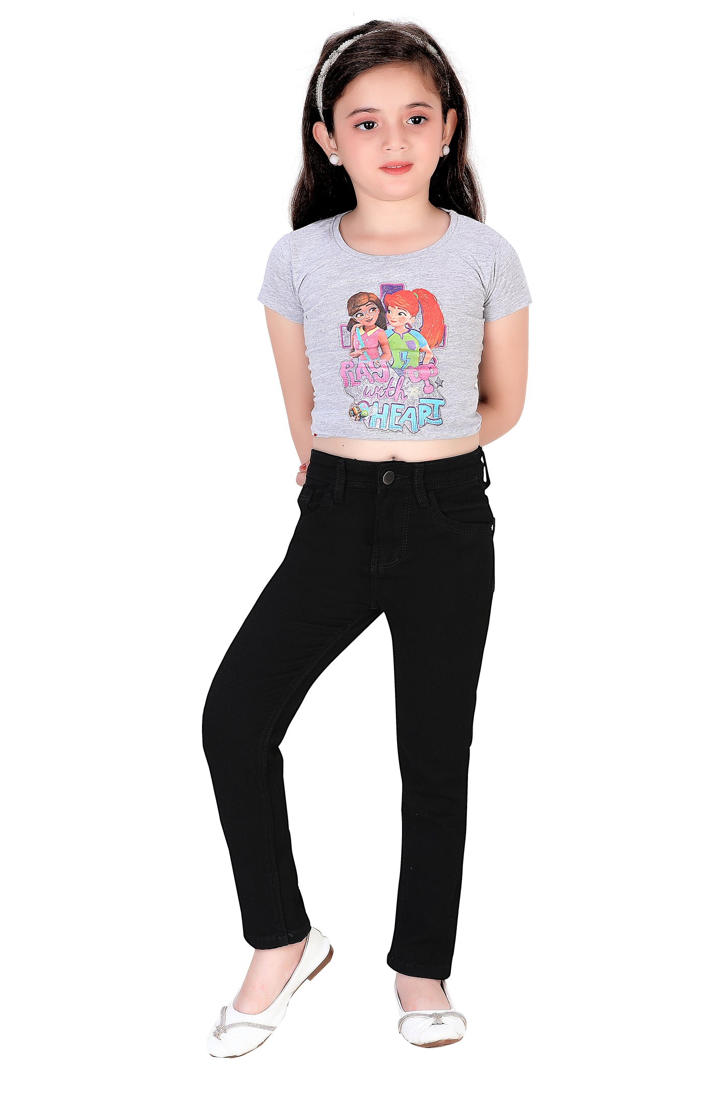 Kids Slim Fit Jeans – Stretchable Stylish Denim for Girls