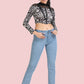 VS Denim High Rise Straight Fit Jeans