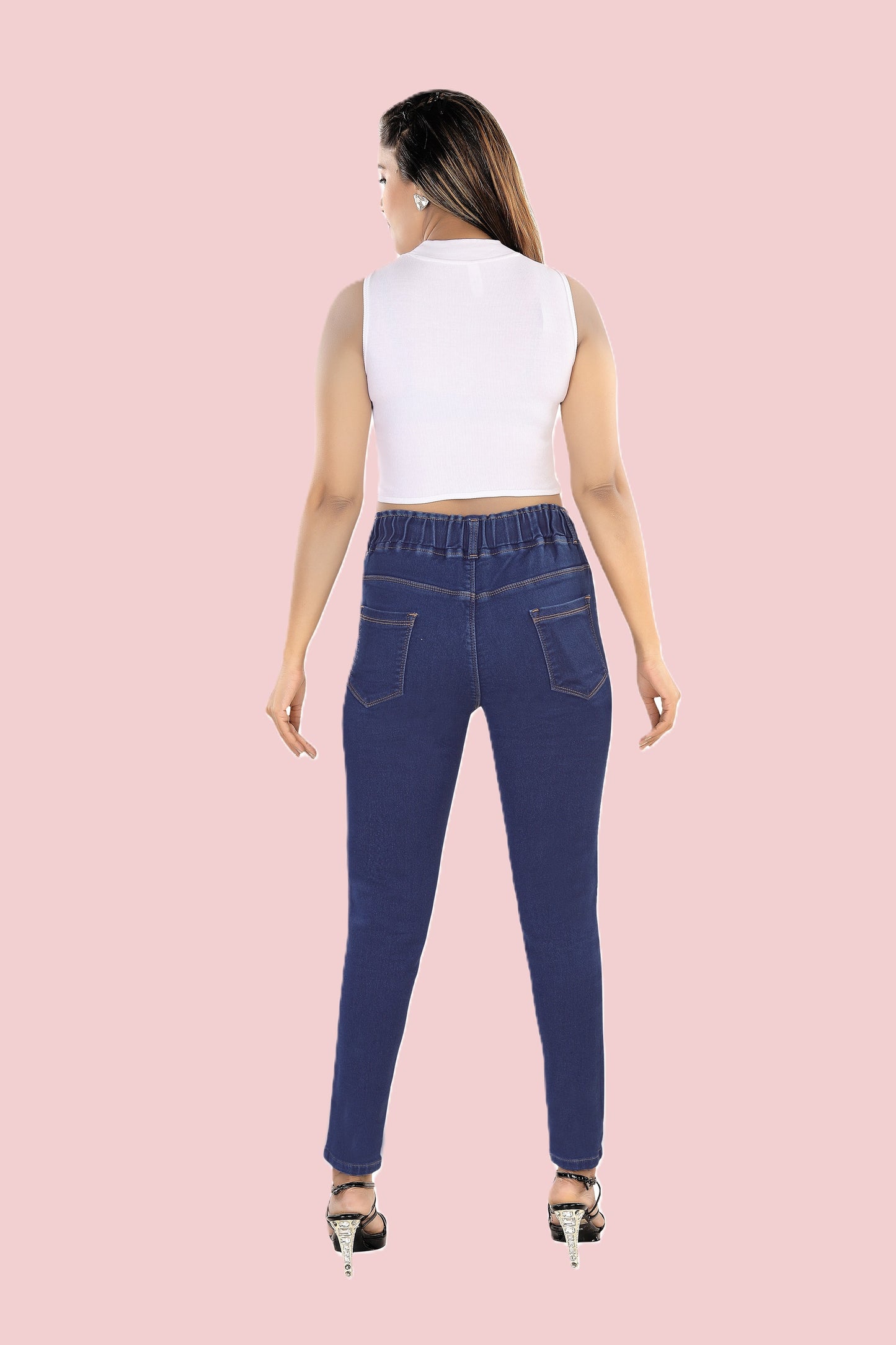 VS Denim Jeggings with Drawstring Waist