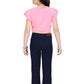 Pink Bootcut Stretch Jeans