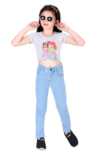 Kids Slim Fit Jeans – Stretchable Stylish Denim for Girls