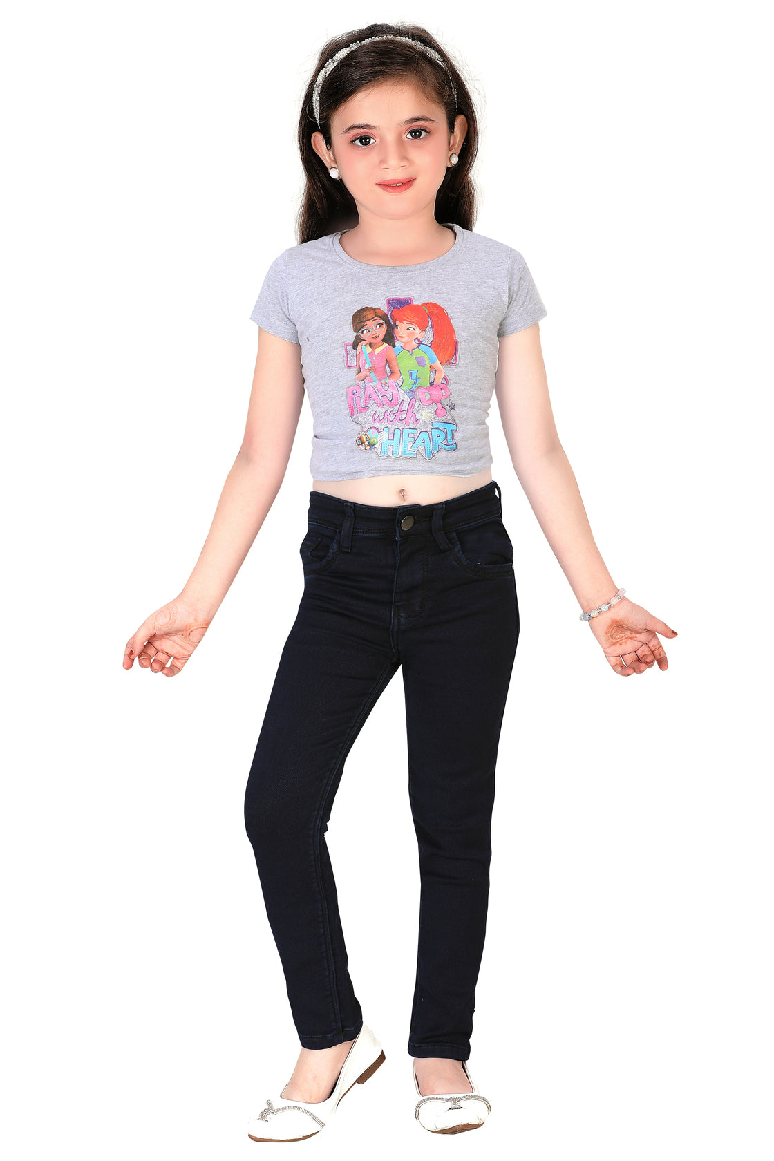 Kids Slim Fit Jeans – Stretchable Stylish Denim for Girls