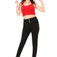 High-Rise Slim Fit Jeans - 4 Button Closure