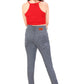 High-Rise Slim Fit Jeans - 4 Button Closure