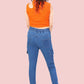 Stretch Denim Joggers with Cargo Pockets